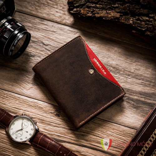Leather men's wallet - color selection