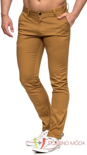 Pánské kalhoty v hořčicové barvě