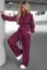 Elegant set – shirt and wide trousers - Barva: Claret, Velikost: 1