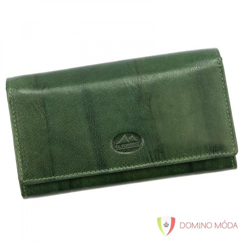 Dámská kožená peněženka velká - 3 barvy - Barva: Zelená