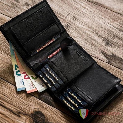 Leather men's wallet - color selection