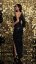 Long shiny dress on one shoulder - 6 colors - Barva: gold, Velikost: 34