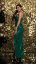 Long shiny dress on one shoulder - 6 colors - Barva: gold, Velikost: 34