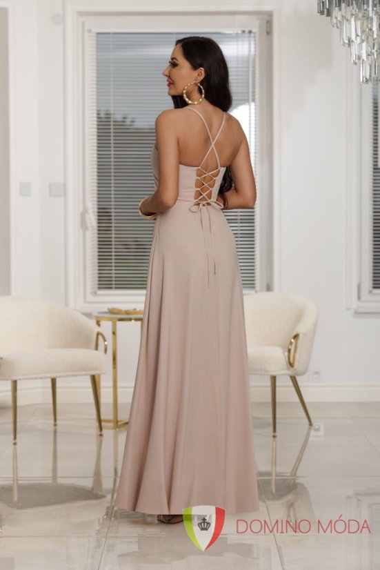 Ball gown NATHALIA /glitter - Barva: Petrol, Velikost: 36