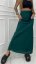 Long women's satin skirt - Barva: Green