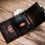 Leather men's wallet in black design