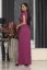 DIANA formal dress with silver applique - Barva: Heavenly blue, Velikost: 34