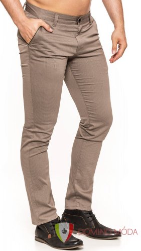 Men's elegant trousers - mocca - Velikost: 98/32