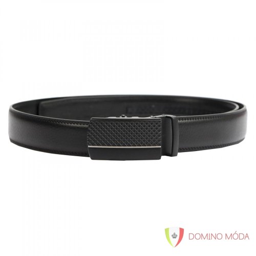 Men's leather belt KL 1033 - black - Velikost: 52/130