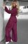 Elegant set – shirt and wide trousers - Barva: Claret, Velikost: 2