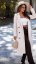 Lady's beige winter wool coat - Velikost: S