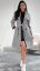 Elegant women's spring trenchcoat with a stripe - 2 colors - Barva: Light brown, Velikost: 40