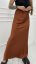 Long women's satin skirt - Barva: Green