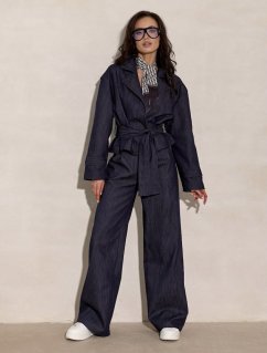 Široké denimové kalhoty