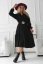 Elegant midi dress - color selection - Barva: Black, Velikost: 42
