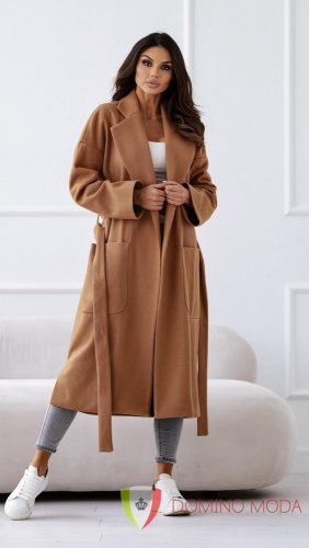 Jarní dámský kabát s páskem - 3 barvy