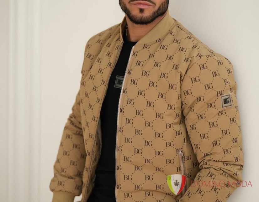 Men's bomber jacket - Barva: Light brown, Velikost: L