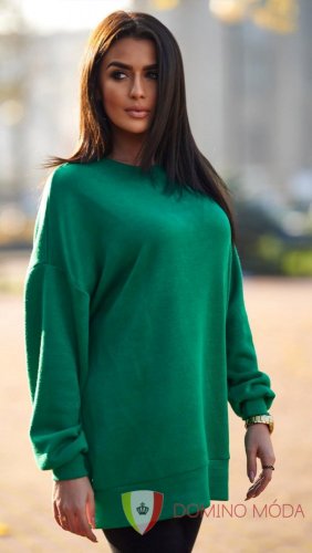 Lehký dámský svetřík - výběr barev - Barva: Zelená, Velikost: UNI