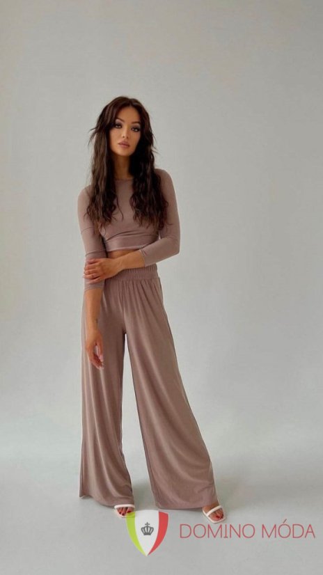 Dámský crop top komplet - výběr barev - Barva: Černá