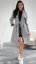 Elegant women's spring trenchcoat with a stripe - 2 colors