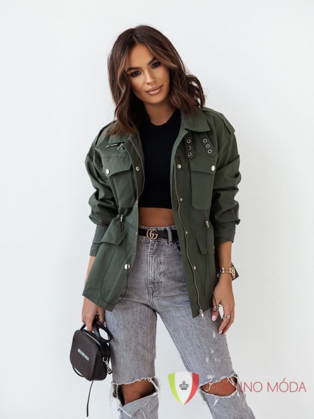 Dámská parka - výběr barev - Barva: Khaki, Velikost: M/L