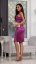 Women's mini shiny dress on one shoulder - 2 colors - Barva: purple, Velikost: 36