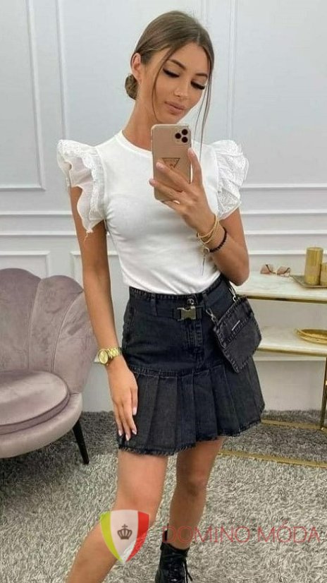 Denim skirt - Barva: Black, Velikost: M