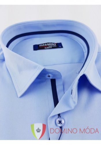 Men's Long Sleeve Shirt - Sky Blue - Velikost: 5XL