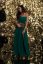 Long party dress with laces - 2 colors - Barva: Green, Velikost: 42