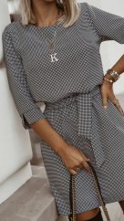 Women's mini dress with 3/4 sleeves - 3 patterns