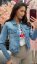 Denim jacket with rhinestones