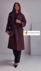 Elegant women’s coat in dark burgundy