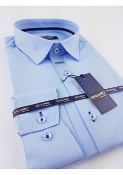 Men's shirt with long sleeves blue