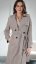 Elegant women's spring trenchcoat with a stripe - 2 colors - Barva: Light brown, Velikost: 40