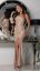 Long shiny dress on one shoulder - 6 colors - Barva: gold, Velikost: 34
