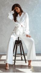 Women's white linen set