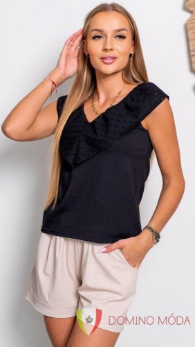 Women's top with ruffle - color selection