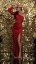 Long shiny dress on one shoulder - 6 colors - Barva: Red, Velikost: 36