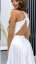 Long satin evening dress - choice of colors - Barva: White, Velikost: 40
