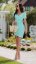Sheath dress Agi - turquoise - Velikost: 44