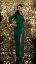Long shiny dress on one shoulder - 6 colors - Barva: gold, Velikost: 34
