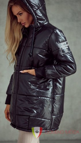 Dámska oversize zimná bunda - čierna - Velikost: S