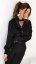 Elegant satin shirt with decorative collar - Barva: Beige, Velikost: M