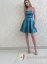Short party dress with thin straps - Velikost: 36