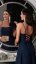 Long party dress with glitter and lace up - 2 colors - Barva: Beige, Velikost: 38