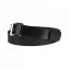 Women's black leather belt