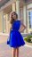 Short women's embroidered party dress - choice of colors - Barva: Royal blue, Velikost: 38