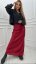 Long women's satin skirt - Barva: Green