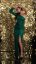 Long shiny dress on one shoulder - 6 colors - Barva: gold, Velikost: 34