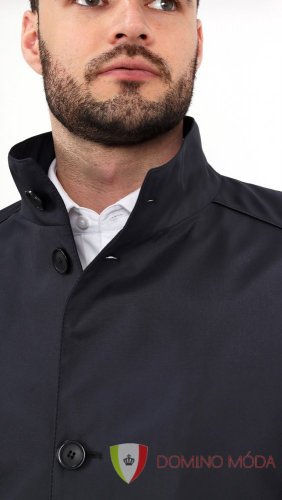 Elegant winter men's coat - colors - Barva: Dark grey, Velikost: 60
